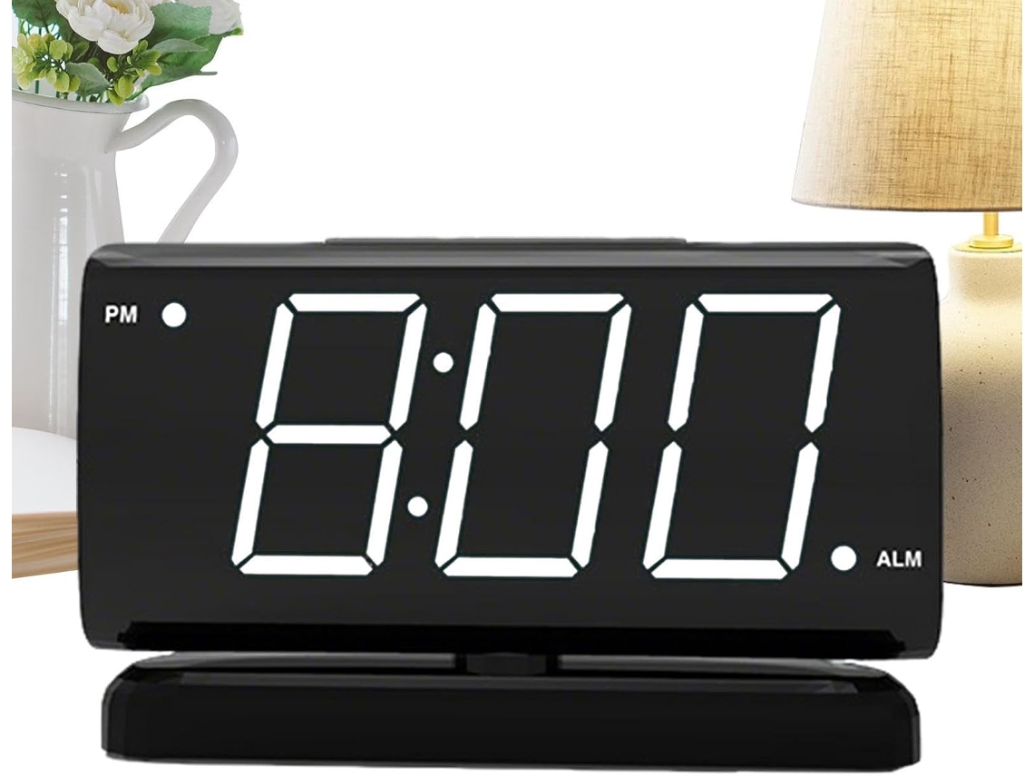 Relógio Digital Led, Despertador Led Com Visor Giratório