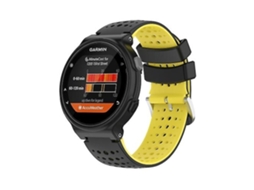 Pulseira Esportiva De Silicone Garmin Forerunner 235 Lite, Bicolor, Preta E Amarela.