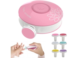 Lixa Unhas Elétrica Infantil Rosa com 6 Cabeças Giratórias, Segura, para Crianças/adultos ZYBLSSBB