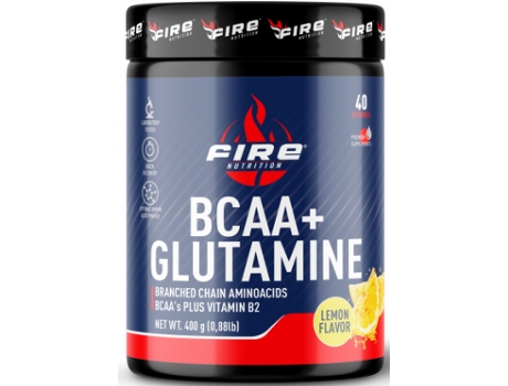 Bcaa Glutamina Limón 400 gr FIRE NUTRITION