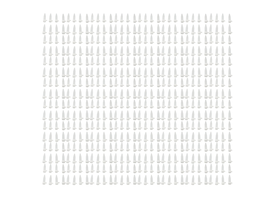 500 tubos de microcentrífuga de 1,5 ml em polipropileno com tampa de encaixe para laboratório