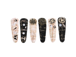 6pcs Grampos De Cabelo Para Mulheres E Meninas Barretes Acessorios De Cabelo Para Festa Cosplay Estilo Simples