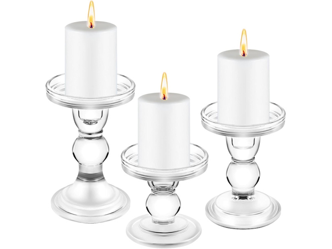 Conjunto De 3 Enfeites Decorativos, Em Vidro, Para Casa, Mesa, Festas E Composição De Ambientes Sazonais