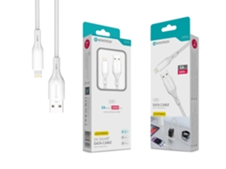 Cabo De Dados Fast Charge 5a Pvc Macaron Design Branco , Lightning Usb , 3.0m