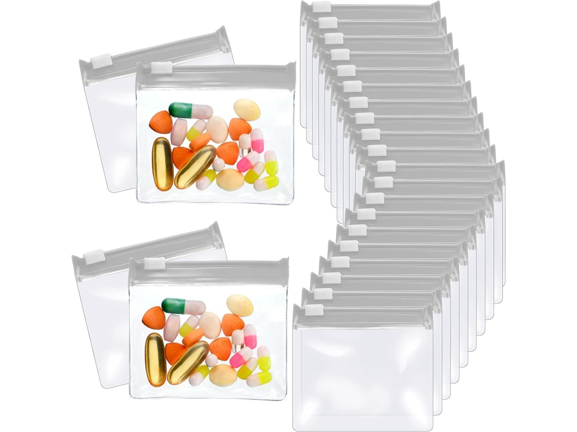 Sacos Reutilizáveis Eifson 35 Peças Fecho Slider Sem Bpa Para Organização (cinza)