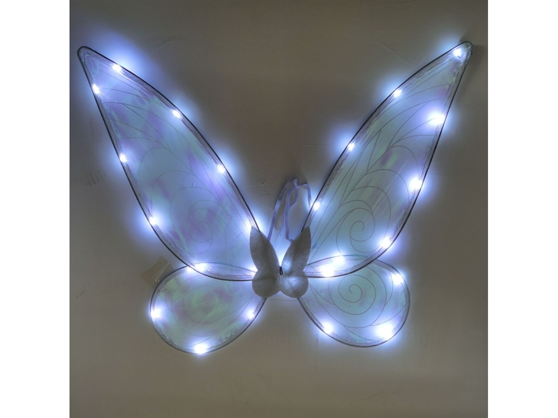 Laxiscreed Asas De Fada Com Luz Branca Para Decoração E Fantasia