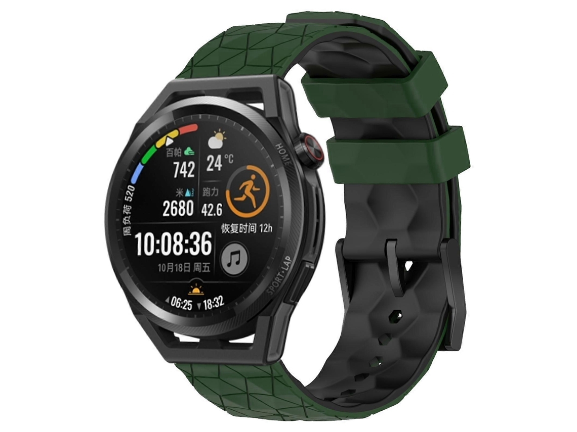 Pulseira De Silicone Bicolor Com Estampa De Futebol Para Huawei Watch Gt Runner 22mm