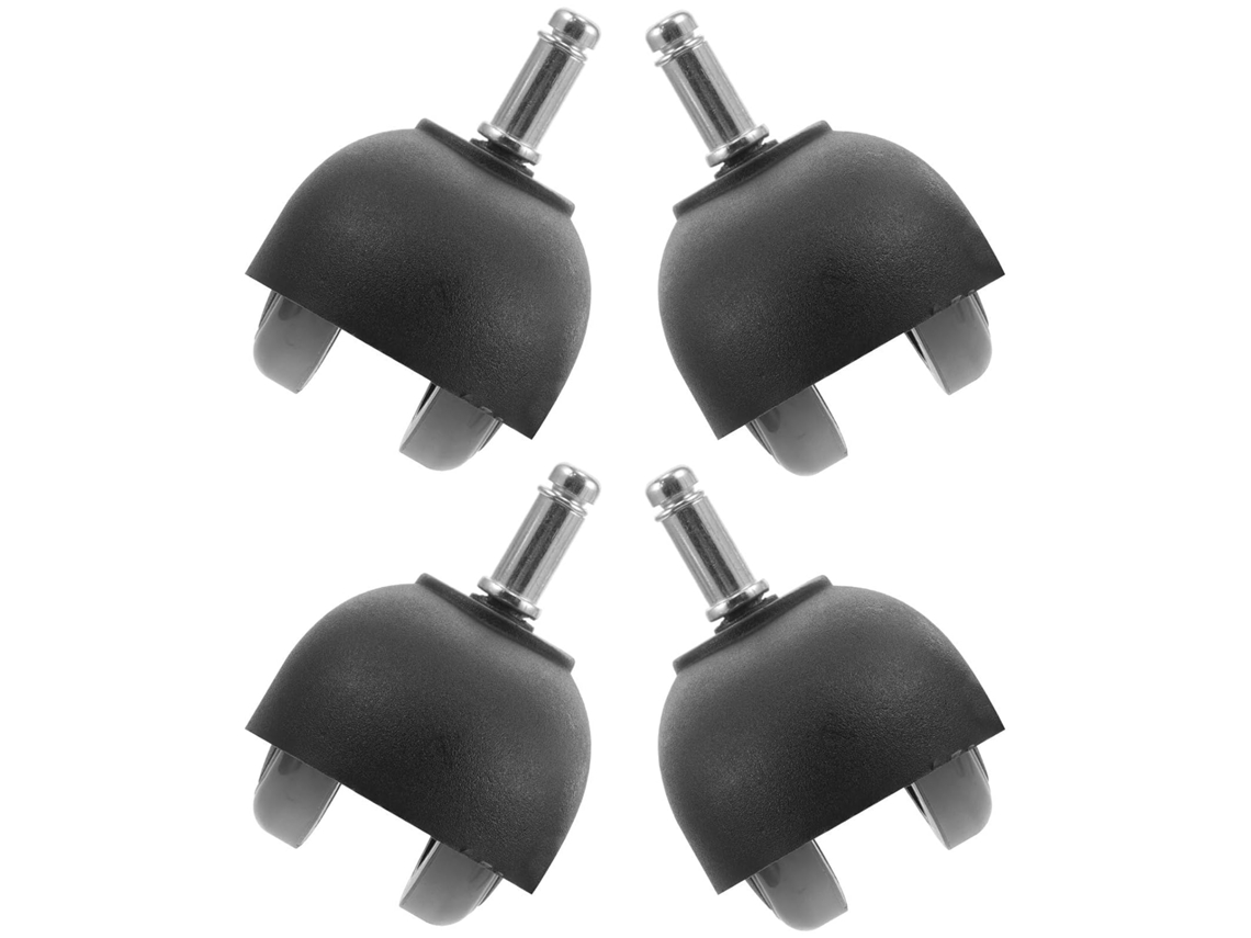 Conjunto De 4 Rodízios De Nylon Reforçados Para Cadeiras De Escritório - Silenciosos