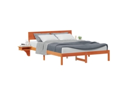 Estrutura da Cama com Cabeceira Marrom Cera 160x200 cm MAISON EXCLUSIVE