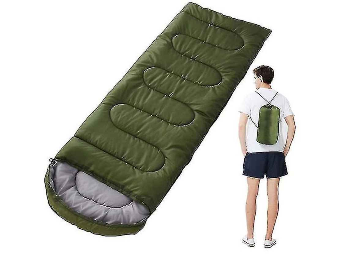 Bolsa de dormir ultraleve impermeável para camping de inverno, quente, portátil com capuz ajustável S/MARCA