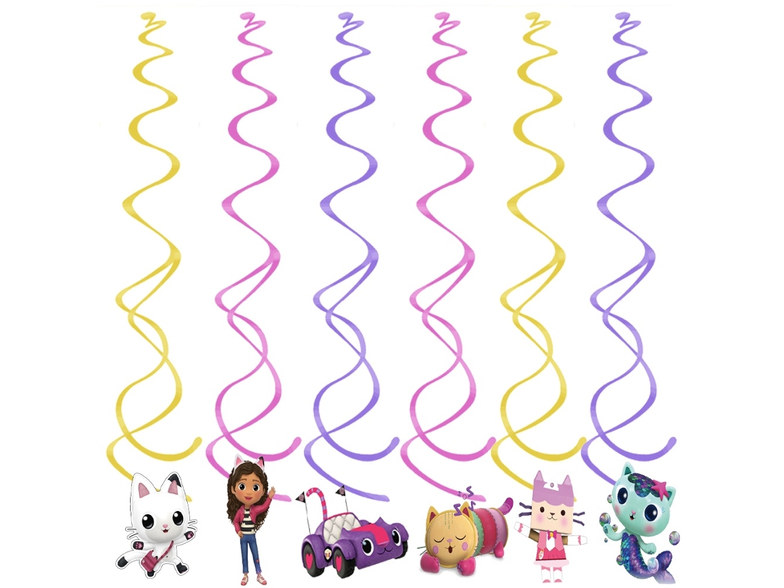 Decoração Para Festa De Aniversário Da Gabby Dollhouse, Balões, Talheres, Copos, Pratos, Conjunto De Cenário, Kit De Decoração Para Gatos Da Gabby Dol