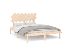 Bed Frame, Bed Frames Vidaxl Marrom Madeira (150 X 200 Cm)