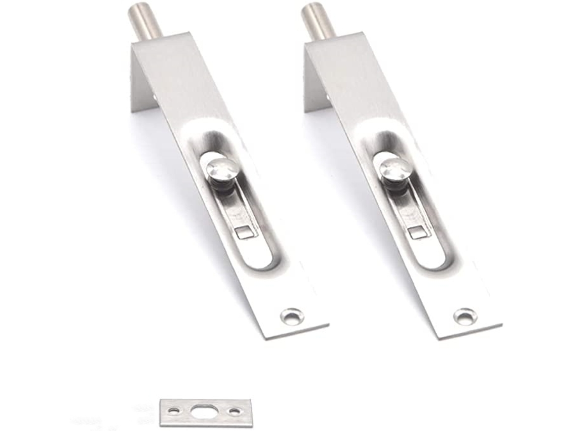 Parafusos Montagem Fechadura Discreta De Aço Inoxidável, 18 Mm De Largura 4 Polegadas, Plástico Elysve