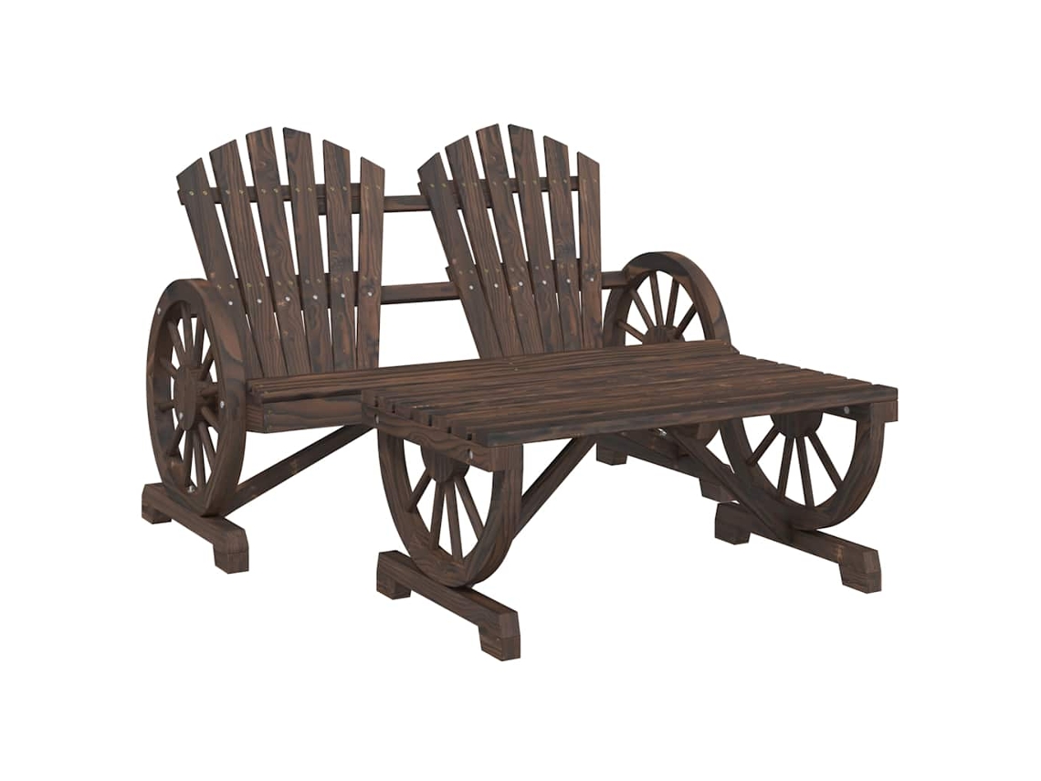 Maison Exclusive - 2 Pcs Conjunto Lounge De Jardim Madeira De Abeto Maciça