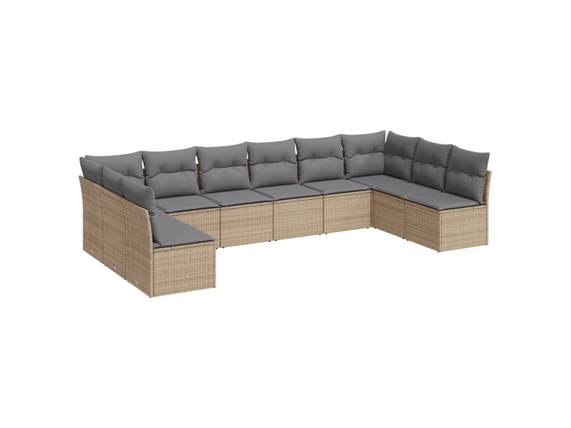 Garden Sofa Set, Garden Sofa Sets Vidaxl Bege Rattan / Vime (n/a)
