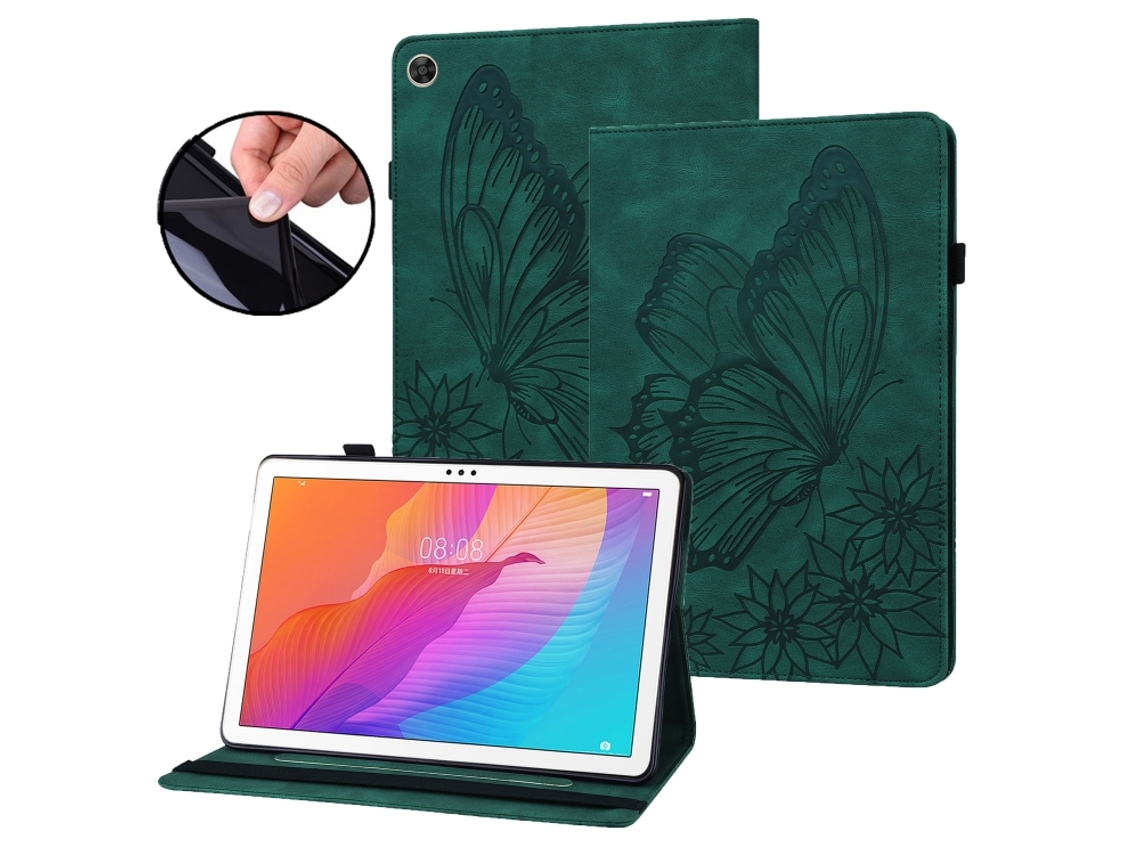 Capa De Couro Com Relevo De Borboleta Grande Halinuia Para Huawei Matepad T 10s