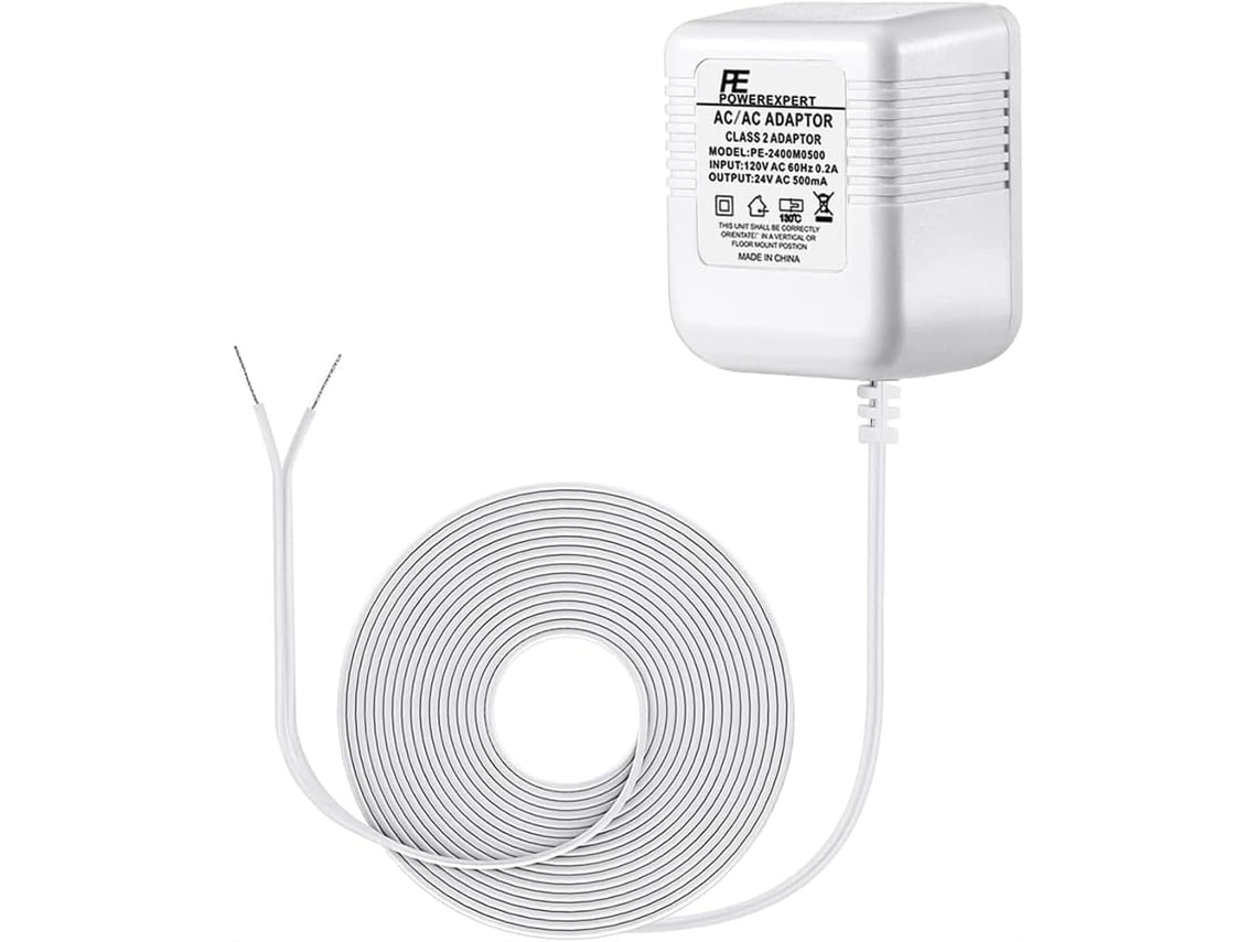 Adaptador De Campainha Vídeo 24v, Cabo De 5 Metros Com Fonte Alimentação A Maioria Das Campainhas Vídeo