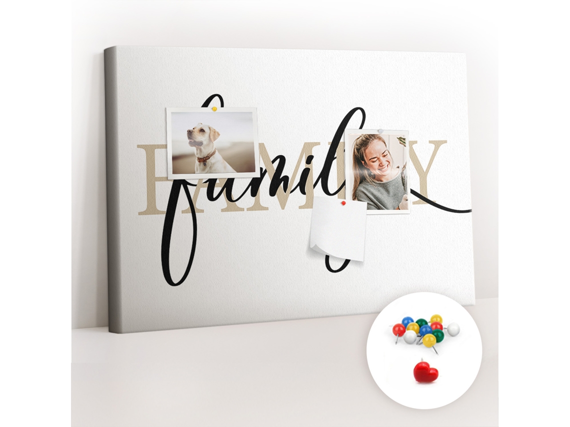 Lousa De Cortiça Inscrição "família" Para O Escritório Espelharte (60x40 Cm)