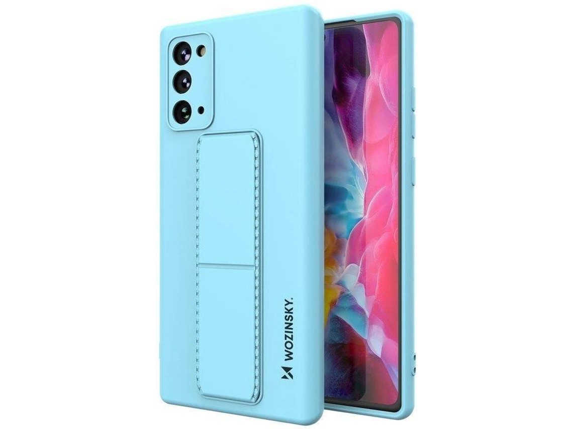 Capa Samsung Galaxy Note 20 LMOBILE Kickstand Silicone Azul