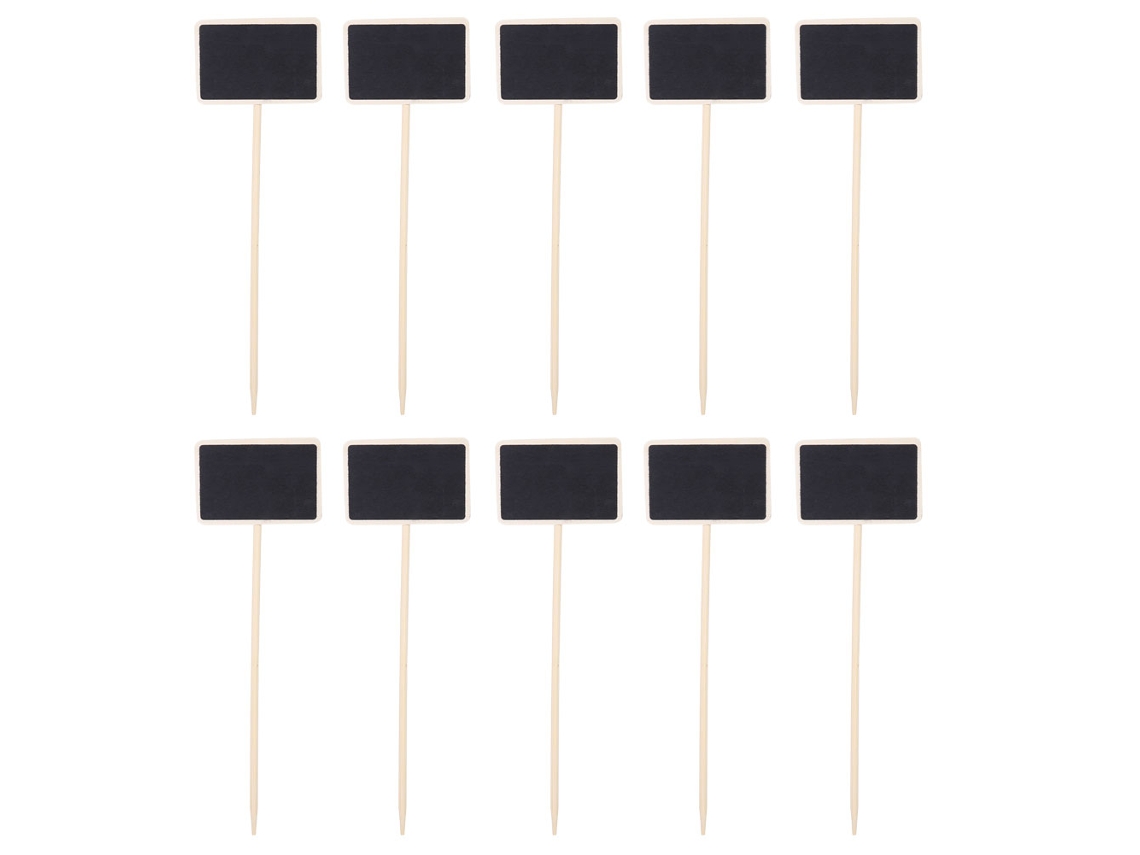 10 Etiquetas De Madeira Mini Quadro Negro Para Jardim E Casamento