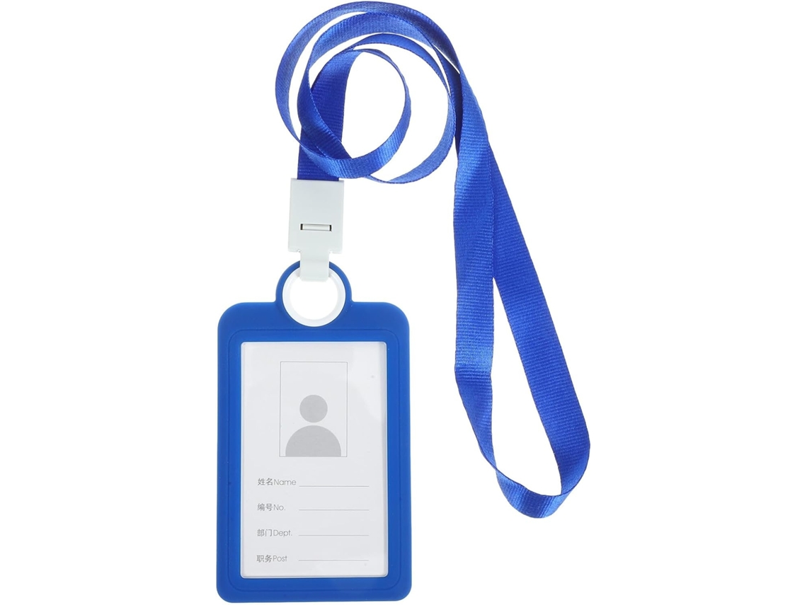 Lurelia Porta-crachá Transparente Reutilizável Com Cordão Em Poliéster E Silicone Para Escritório E Escola