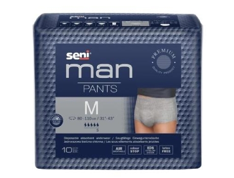 Seni Man Pants 5 Guardanapos Absorventes, Tamanho Médio, 10 Unidades Tzmo