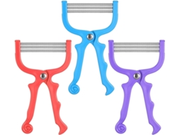 Conjunto De 3 Peças De Removedor De Pelos Faciais Com Mola, Em Plástico E Metal, Para Homens E Mulheres.