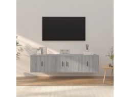 Vidaxl Conjunto Móveis de Tv 3 Pcs Madeira Processada Sonoma Cinza