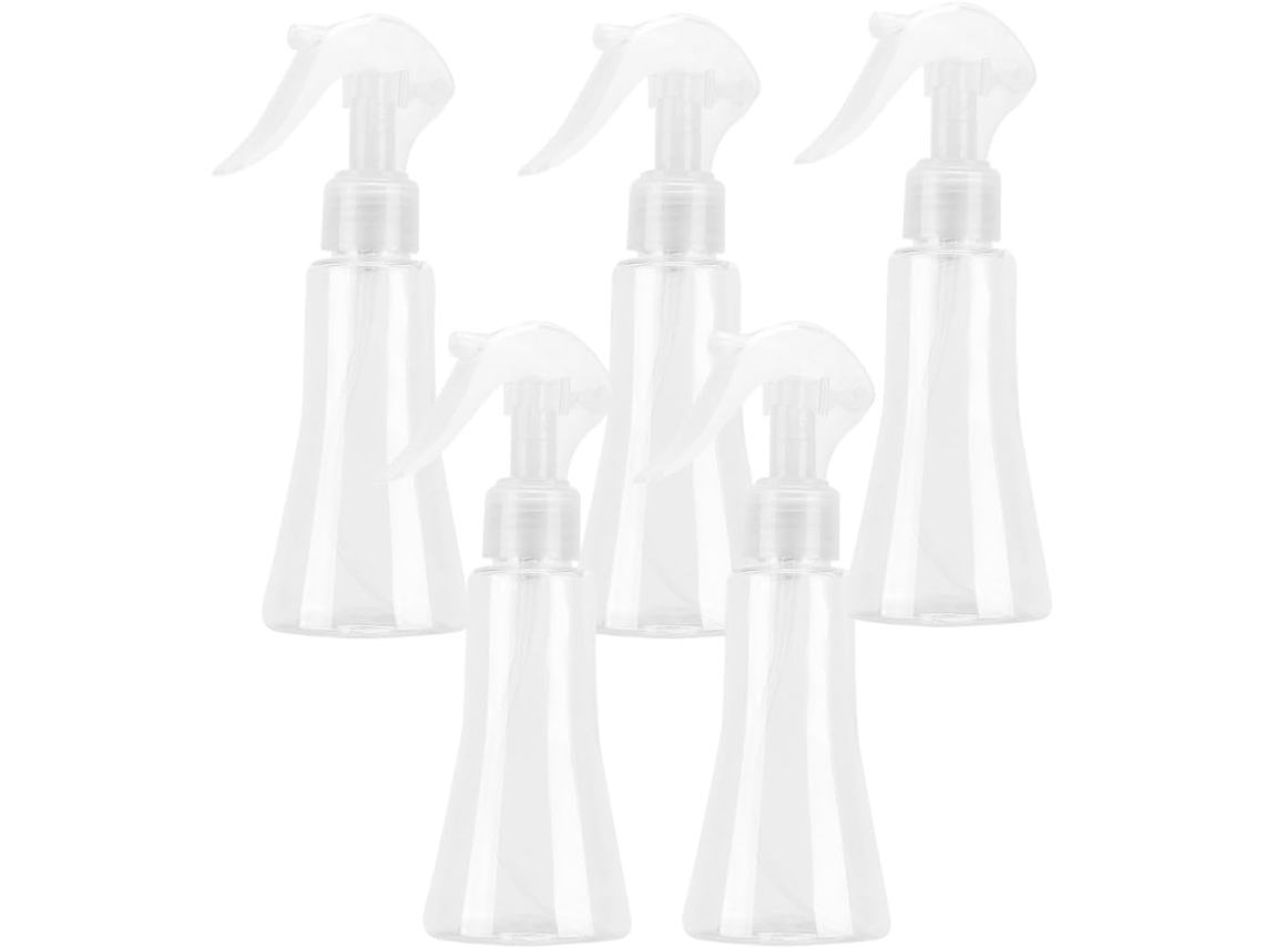 Pacote Com 5 Frascos Plásticos Spray Recarregáveis De 150ml
