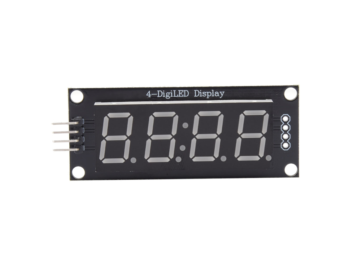Módulo de tubo LED de 4 dígitos de 7 segmentos para Arduino, biblioteca TM1637, verde