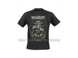 Camiseta Oficial da Banda Volbeat, 100 % Algodão 180gsm, Preta Respirável com Estampa de Esqueleto e Caneca de Cerveja, V Setui118 AQUAFORGE