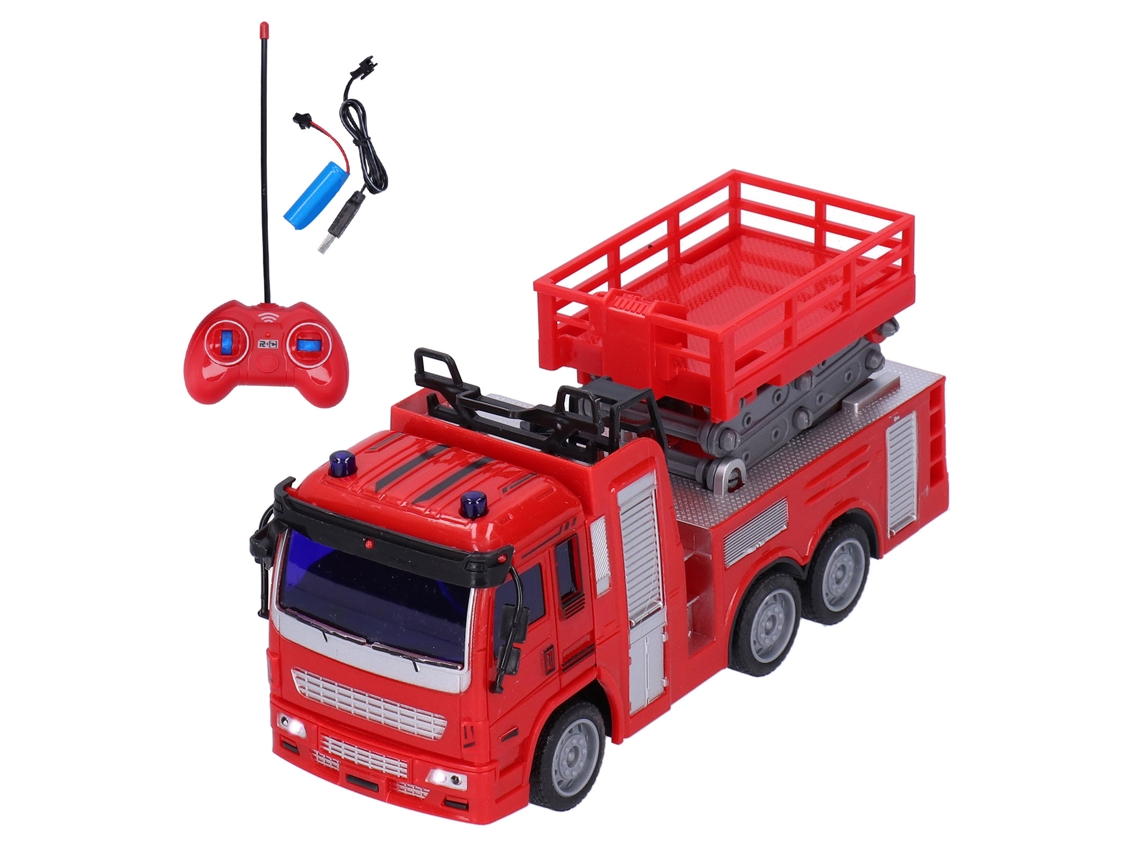 Mali modelo de Caminhão de Bombeiros com Controle Remoto Luz e Som Brinquedo para Crianças 6+