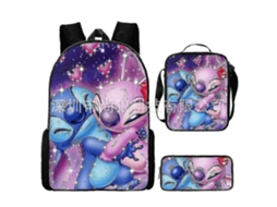 Mochila De Estudante De Três Peças Stitch Anime Olysi Shop