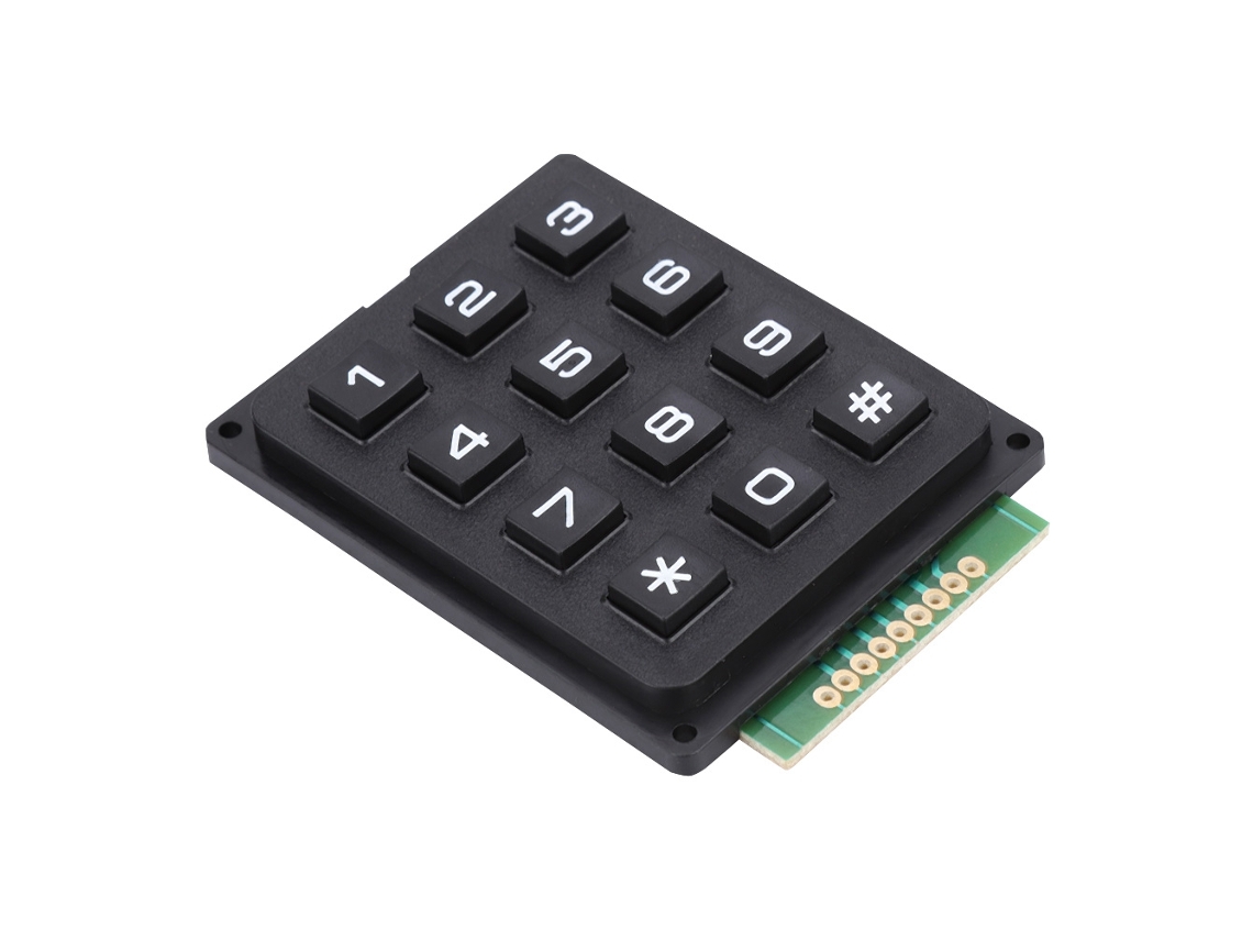 Aetheria módulo de Teclado Externo com 12 Botões 3x4 Push Buttons para Microcontrolador Mcu