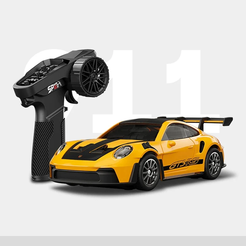 Carro De Drift Controlado Remotamente, Equipado Com Giroscópio Esp, Controle Proporcional Completo, Tração Nas Quatro Rodas E Carroceria De Metal.