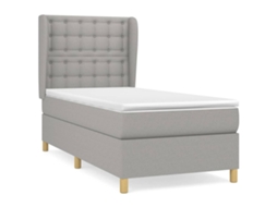 Box Spring Bed, Box Spring Beds Vidaxl Cinzeto Tecido (100 X 200 Cm)