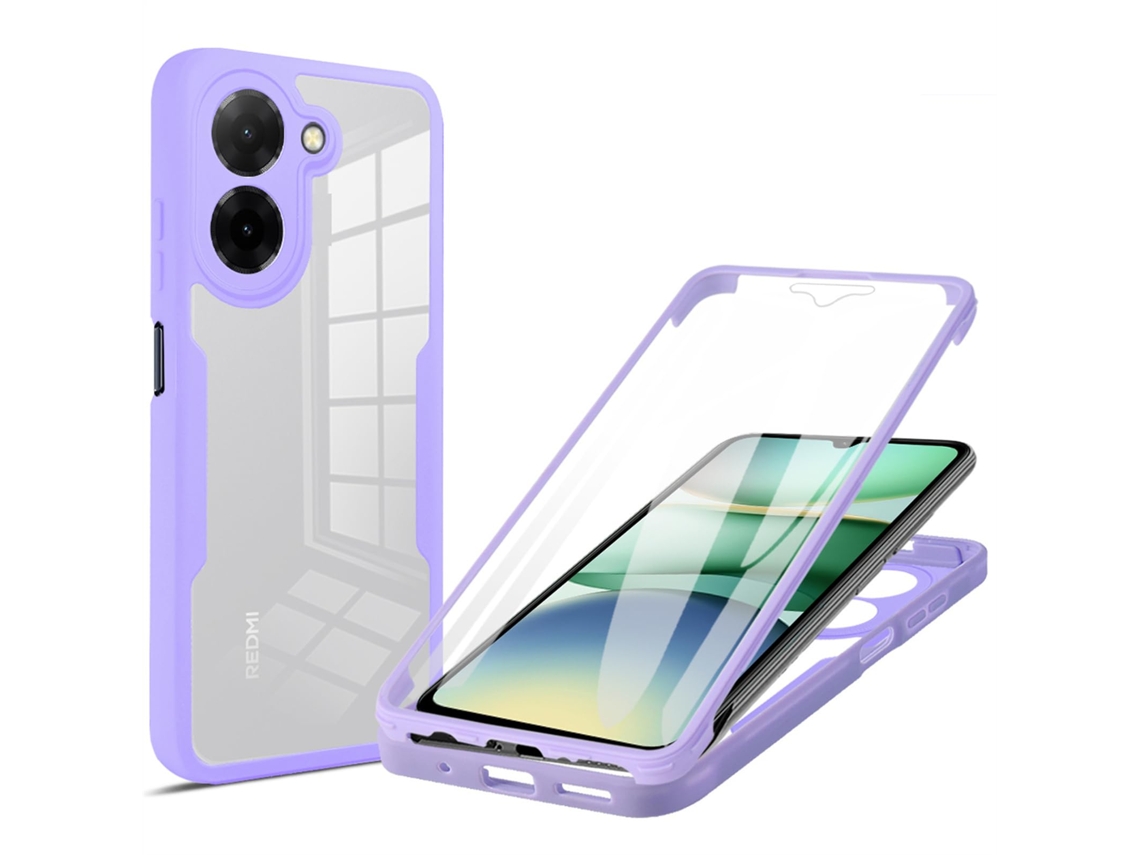 Capa Transparente E Resistente A Impactos Para Xiaomi Redmi A5 4g - Roxa