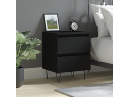 Vidaxl Mesa De Cabeceira 40x35x50 Cm Derivados De Madeira Preto