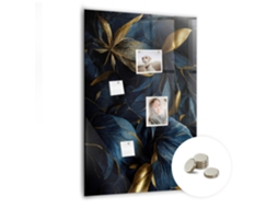 Lousa Magnética Floral Escuro Para O Escritório Espelharte (70x100 Cm)