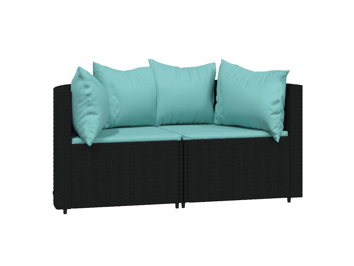 Corner Sofa, Corner Sofas Vidaxl Preto Rattan / Vime (n/a)