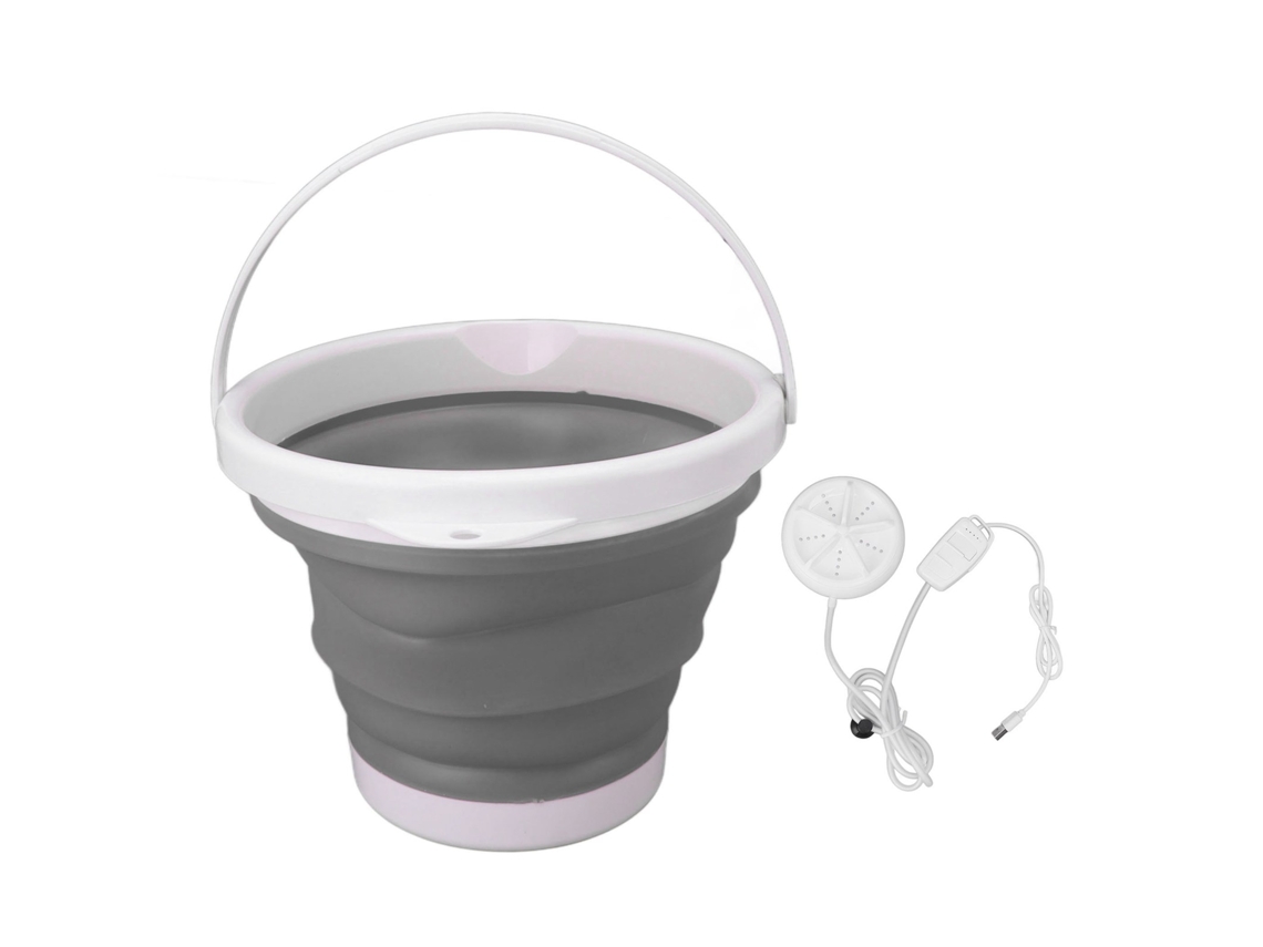 Laxiscreed Lavadora Compacta Plegável De 10l Com 4 Marchas Para Roupas Íntimas, Meias E Bebé