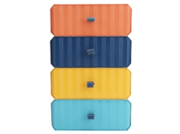 Kit de 4 Caixas de Armazenamento com Gavetas Plásticas para Mesa Organização Home Office Empilháveis | S/MARCA