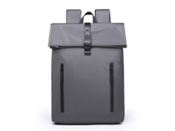 Mochila de Rolltop HENTEN HOME Impermeável para Portátil 15.6" Executiva Unissexo , Grande Capacidade Cinza