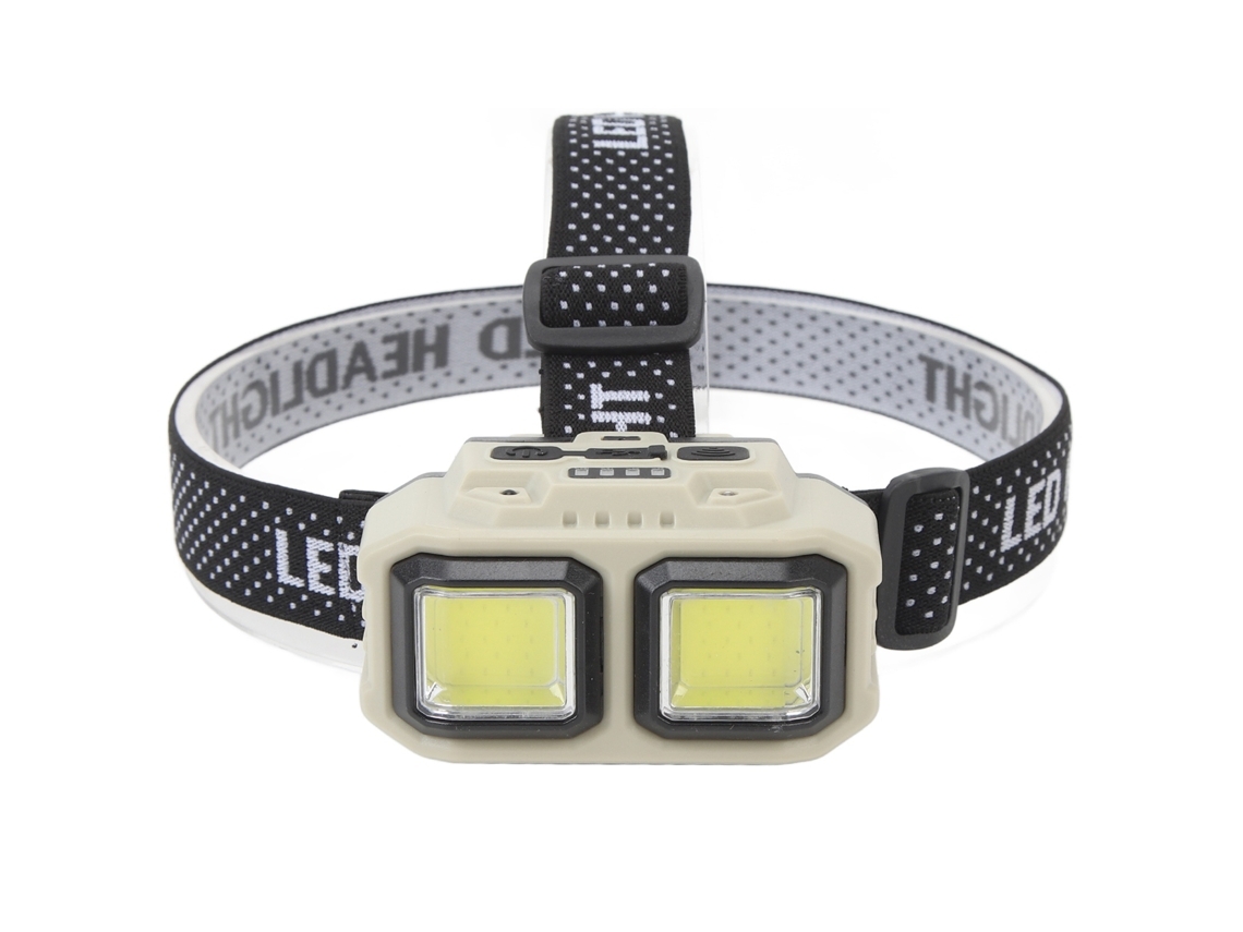 Farol Led Recarregável Com Sensor De Movimento Farol Cob Multifuncional Com Carregamento Usb Luz De Trabalho Vestível Com Display De Energ Yunzii