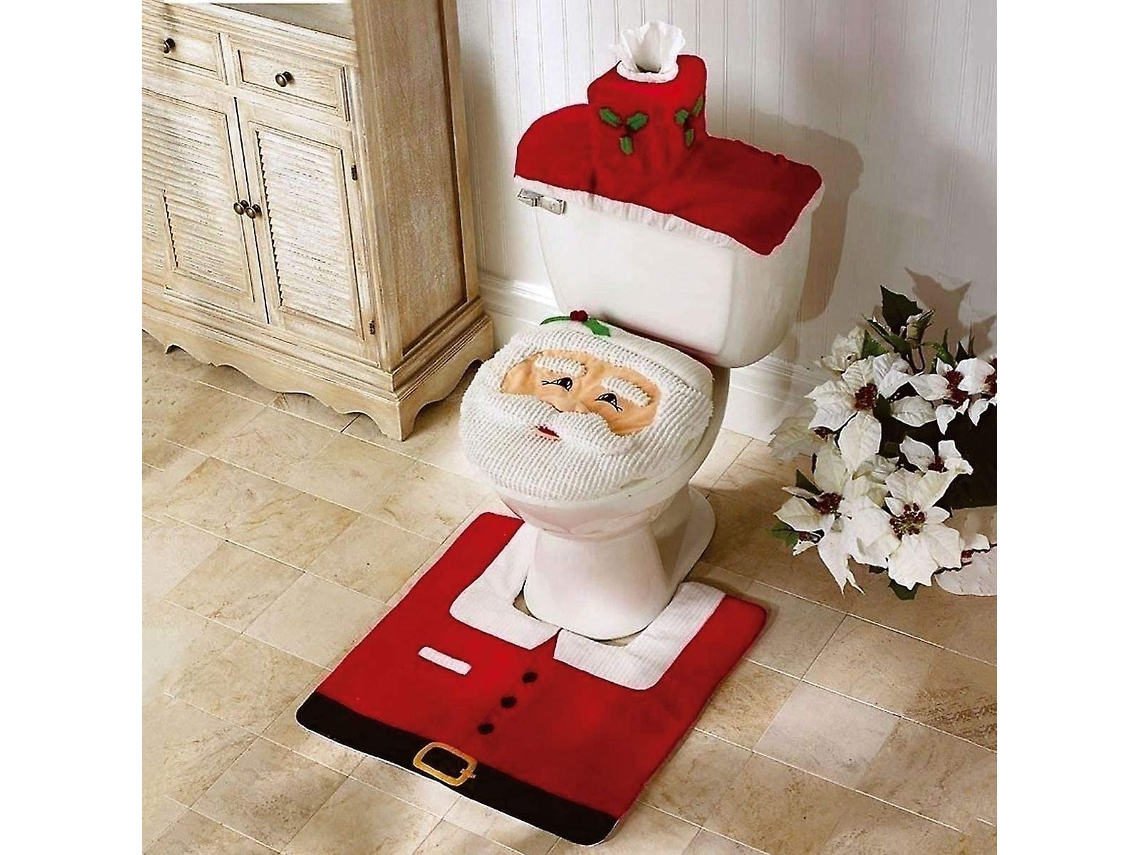 Decorações De Natal Para Tampas De Vaso Sanitário, Capas De Vaso Sanitário E Carpetes, Acessórios Decorativos Inovadores Para Papa Aquaforge