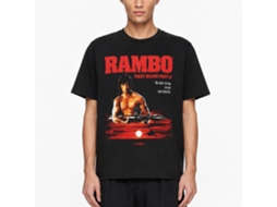 Rockinstone Rambo Movie Cant Stop Him Black Adult T-shirt Size:xl