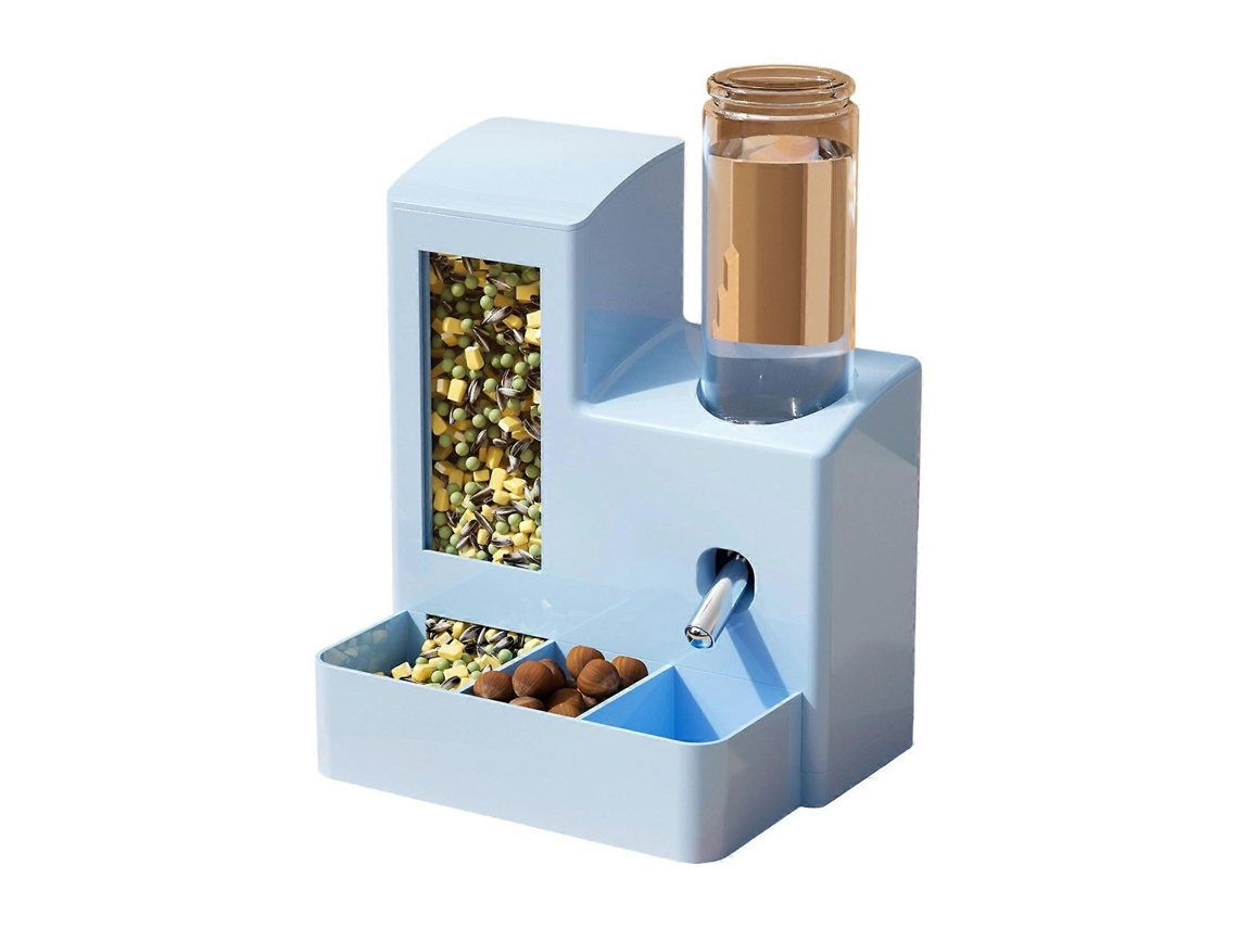 Dispensador Automático De Água, Capacidade 120 Ml, À Prova De Vazamentos, Acabamento Azul, Indicado A Hamsters E Coelhos