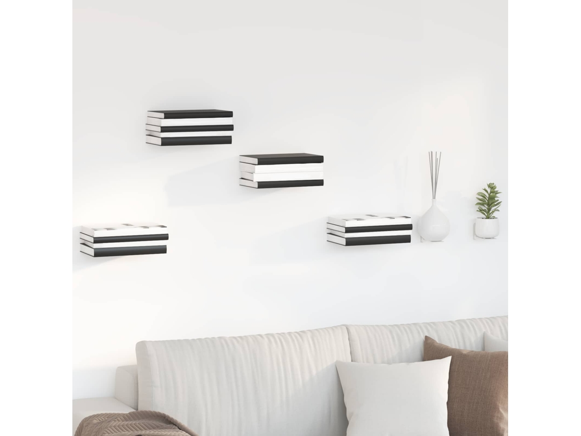 Vidaxl Prateleira Flutuante 8 Pcs Branco 6 X 10,8 X 6,6 Cm