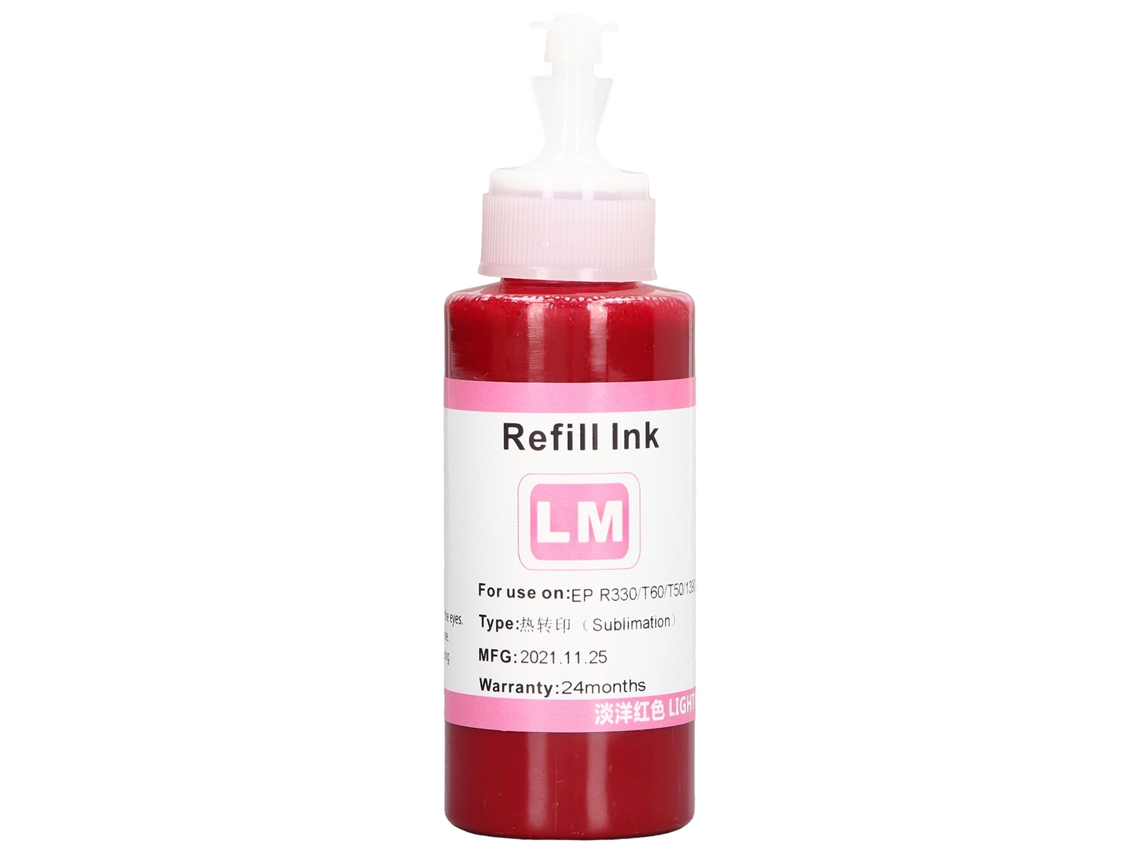 Tinta de sublimação 100ml, recarga, para impressoras R330, 230, T60, T50, transferência térmica digital | S/MARCA