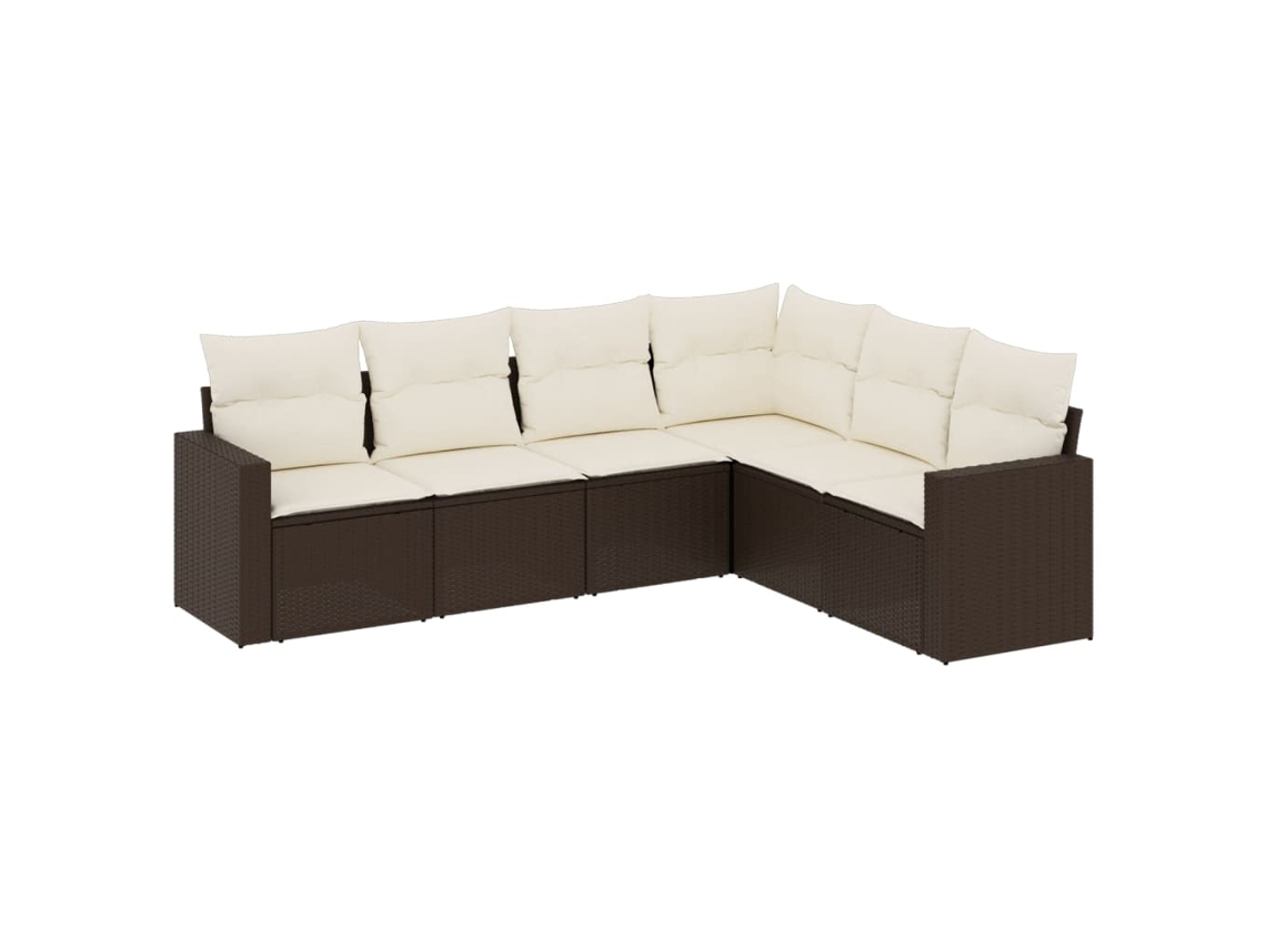 Garden Sofa Set, Garden Sofa Sets Vidaxl Marrom Rattan / Vime (n/a)